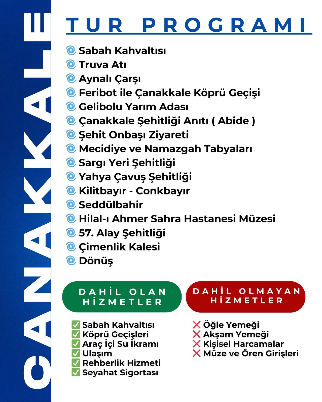 ÇANAKKALE TUR PROGRAMI